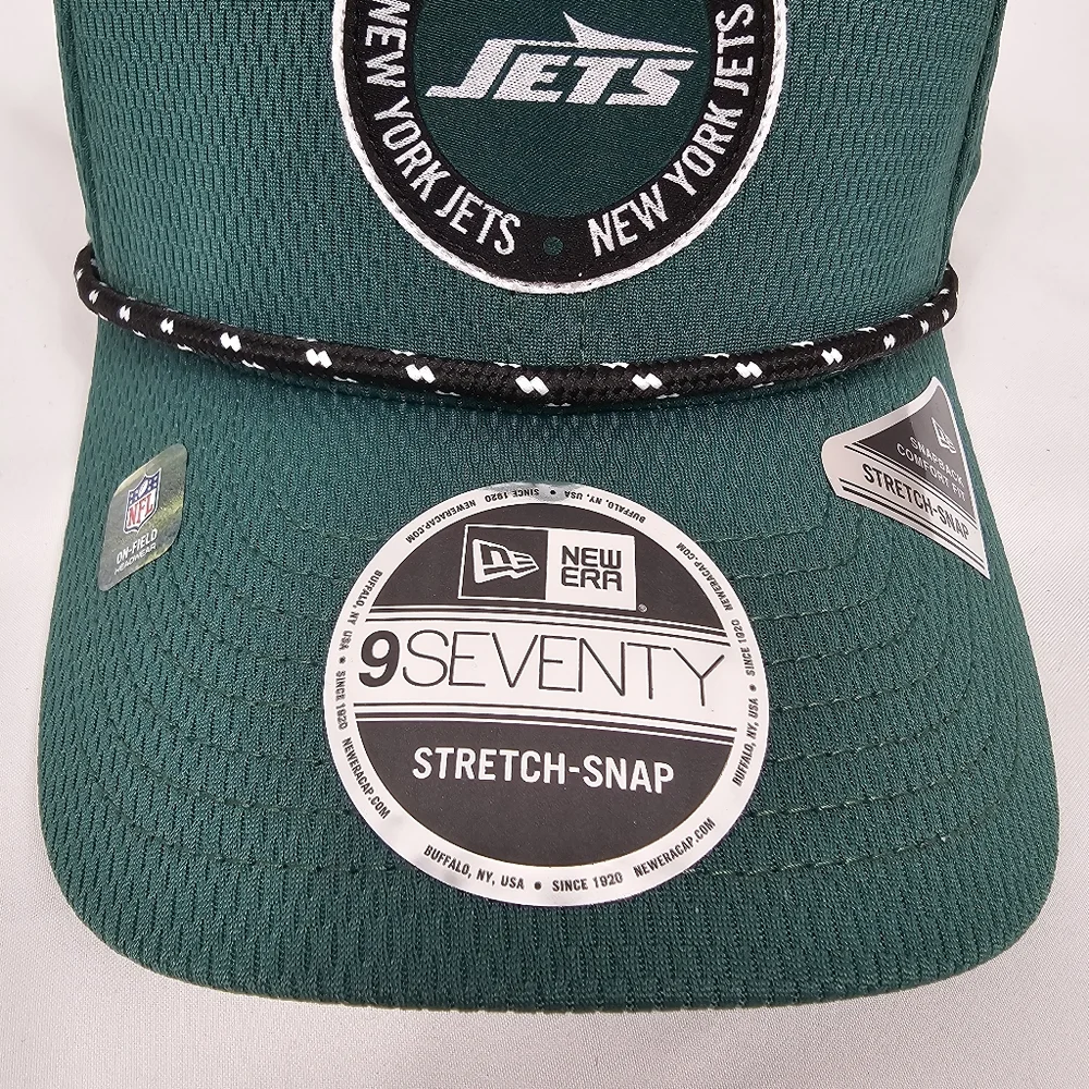 New Era New York Jets 9SEVENTY Stretch-Snap Rope Green NFL Hat NWT Football Fan